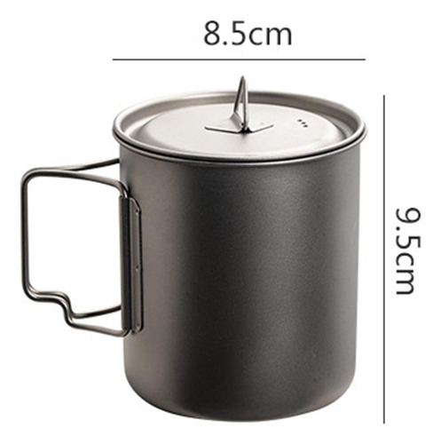 Titanium Pot Backpacking, Camping Tea Coffee Mug 420ml