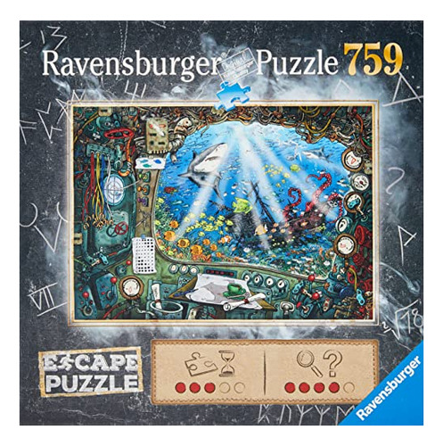 Ravensburger Escape Puzzle Submarine 759 Piece Jigsaw Qrn6e