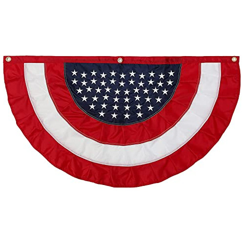 Banderín Patriótico Americano De Nailon De 50 Estrell...