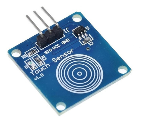 Sensor Táctil Mini Touch Ttp223 Capacitivo Azul Arduino