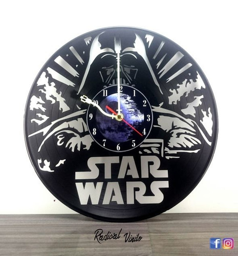 Reloj De Vinilo Dark Vader Star Wars Regalos Decoracion 