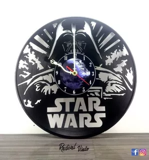 Reloj De Vinilo Dark Vader Star Wars Regalos Decoracion