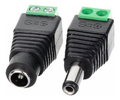 Dc-t - Conector Dc12v Plug Hembra/macho X 100und