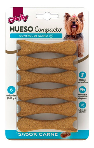 Goffy Snack Huesos Compacto Para Razas Pequeñas - Pack X 6