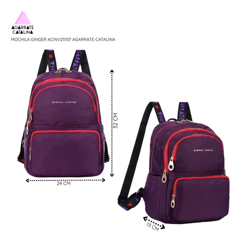 Mochila Ginger Agarrate Catalina Tiza Liso