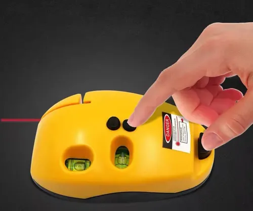 Nivel Laser Escuadra Ratón + Trípode Luz Roja Con Imanes
