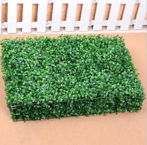 Imagen 2 de 9 de Cerco Panel Artificial Trébol Jardín Súper Tupido Decoracion