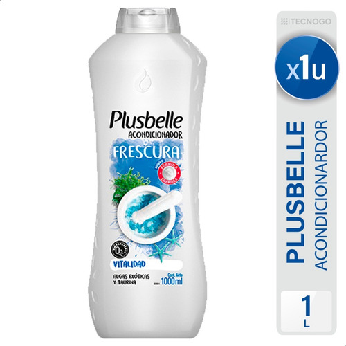 Imagen 2 de 3 de Acondicionador Plusbelle Frescura + Vitalidad 1000ml