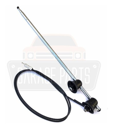 Imagem 2 de 4 de Antena Cromada 4 Estágios P/ Adaptação Fusca Hot Rod Tunning