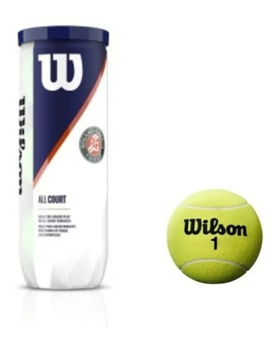 Imagen 3 de 7 de Pelota De Tenis Wilson Tubo X3 Roland Garros Premium Padel