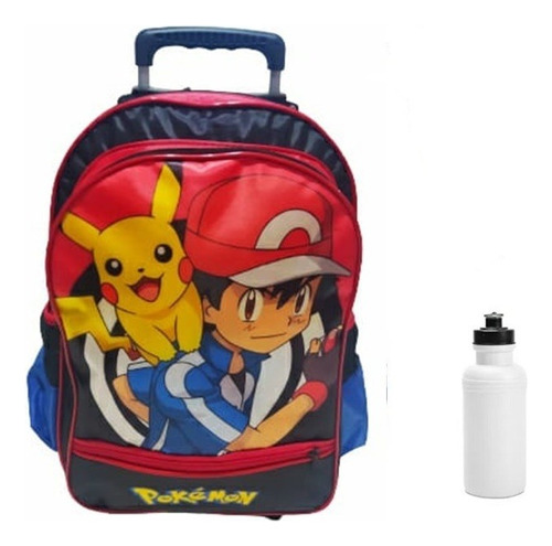 Mochila Pokémon De Rodinhas Infantil Brinde Escolar Creche