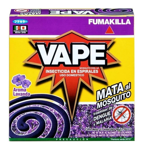 Insecticida Vape Aroma Lavanda En Espirales 12 Pzas De 12.5g