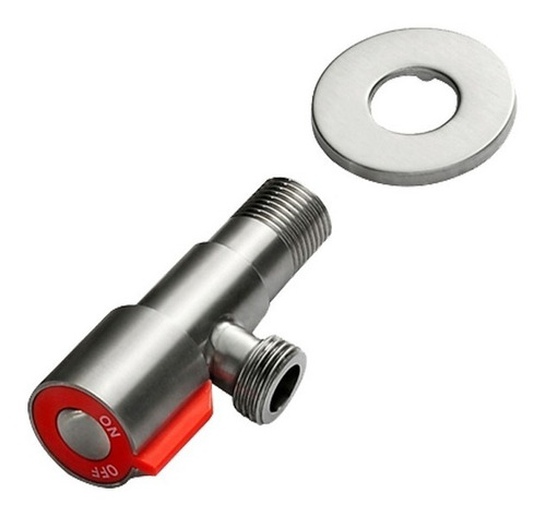 Llave De Arresto De Acero Inoxidable Rojo De 1/2 X 1/2