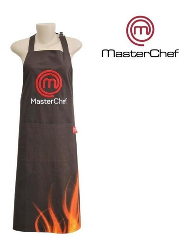 Avental Longo De Cozinha Algodão Marrom 96x69cm Masterchef