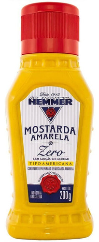 Mostarda Amarela Zero Açúcar Hemmer 200g