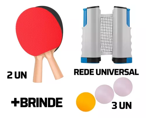 Kit 2 Raquete Tenis De Mesa Ping Pong Profissional + Brinde