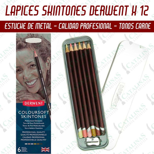 Lapices Derwent Coloursoft Skintones Lata X6 Microcentro