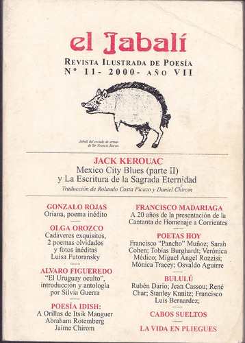 Revista Ilustrada De Poesía El Jabalí / Kerouac, Olga Orozco