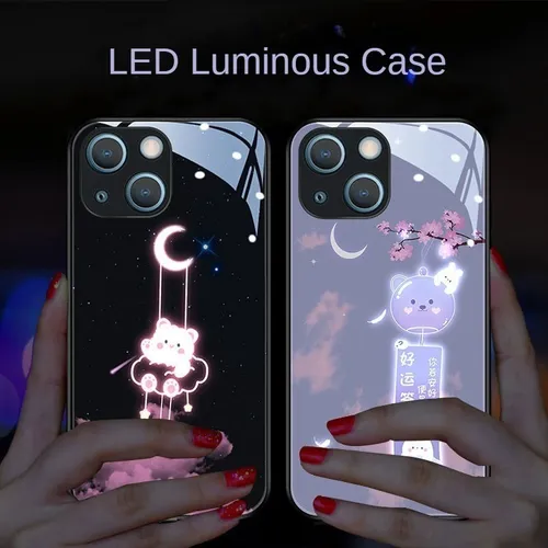 Funda Para Honor 200 X9c X8c X7c X9b X7b X6b X9a X7a 90 70 X9 Magic 7 6 5 Lite Little Bear, Luminosa Y Brillante Luz Led