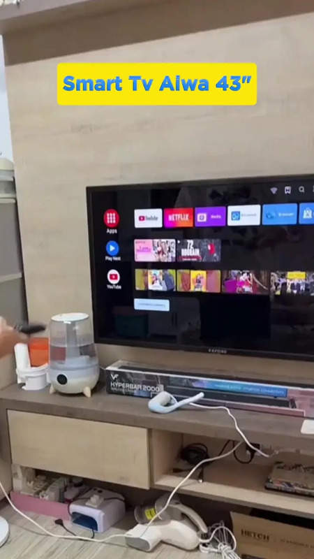 Smart TV AIWA 43” Android Full HD Borda Ultrafina HDR10 Dolby