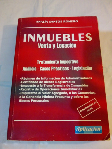 Inmuebles Venta Y Locacion De Analia Santos Romero (usado) 