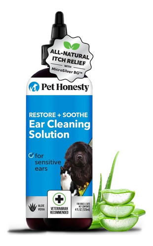 Limpiador De Oídos Para Mascotas Pet Honesty 120 Ml
