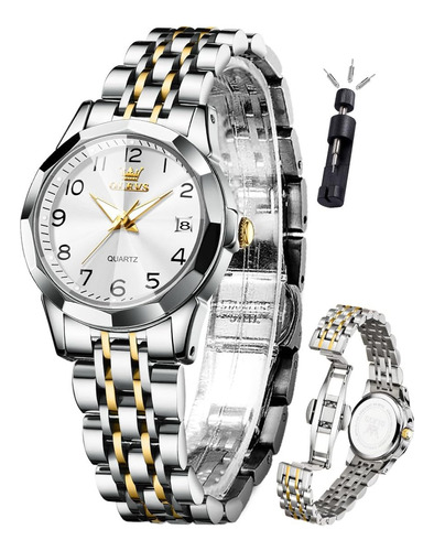 Olevs Relojes Para Mujer Vestido De Lujo Relojes Blancos Con