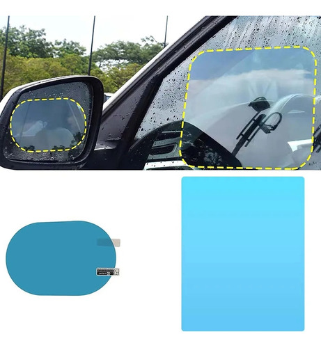 X4 Láminas Anti Agua/anti Empañante Retrovisor Y Ventanas