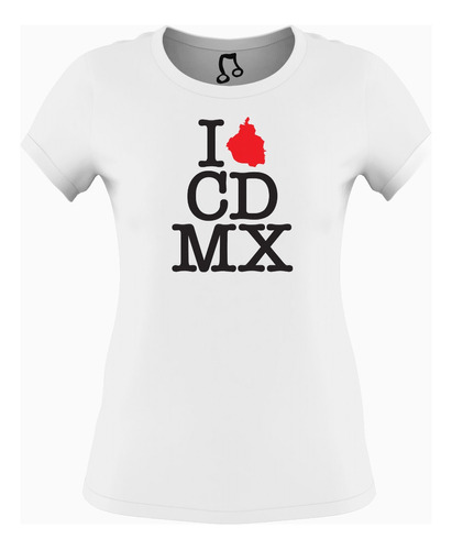 Playera Mujer I Love Cdmx