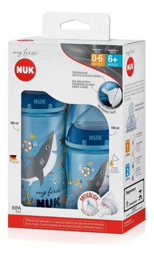 NUK PA7063-MB My 1St 2 unidades Cor Azul