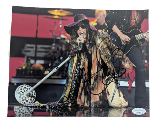 Steven Tyler Fotografía Autografiada Vocalista Aerosmith Jsa (Usado)