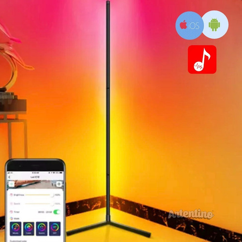 Imagen 1 de 10 de Luz Lampara Pie Esquinero Pixel Led Rgb Regalo Deco App Wifi