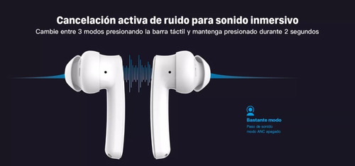 Auriculares Mobvoi Ticpods Con Cancelación De Ruido Activa