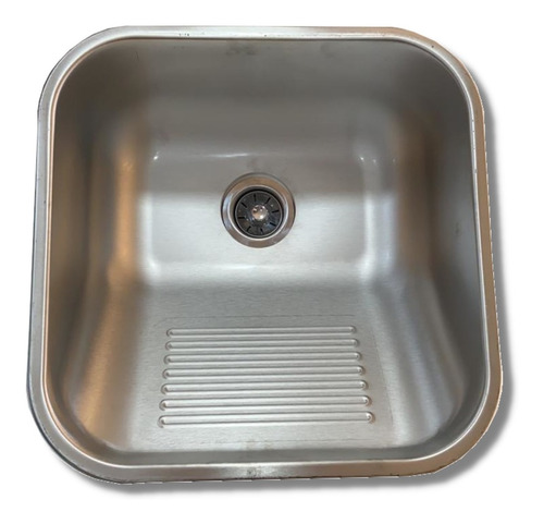 Mini Tanque Inox Sobrepor 40x40 Acetinado Completo Tecnocuba Cor Inox Acetinado