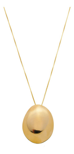 Colar Feminino Dourado Orgânico Banhado Ouro 18k 50cm - 55cm