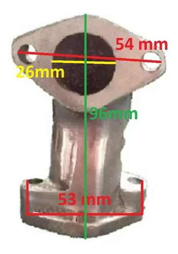 Codo Admision Adaptador Carburador Motos 125 A 110 Cc Prf