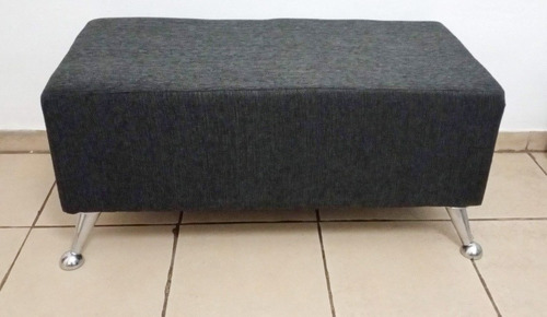 Imagen 3 de 9 de Puff Cubo Chenille Antide 80x40 Patas Metalica Varios Colore