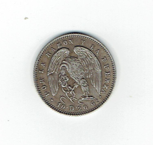 Moneda De Chile, 2 Reales, 1843.  Jp