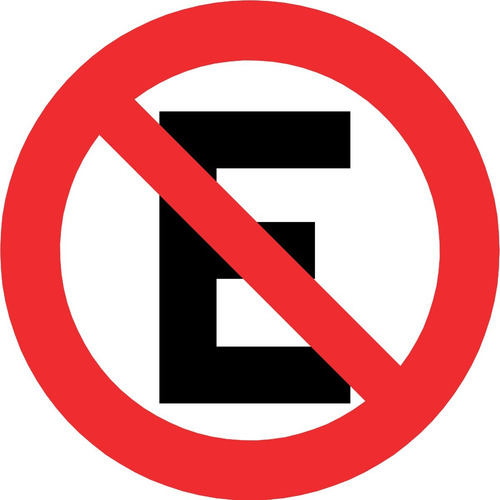 Imagen 1 de 1 de Vinilo Simbolo Prohibido Estacionar 25x25cm | Jota