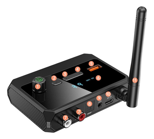 Transmisor Audio Receptor Bluetooth V5.3 Para Auriculares