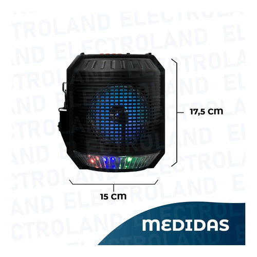 Imagen 6 de 10 de Parlante Portátil Bluetooth Con Luz Led Recargable Usb 500w