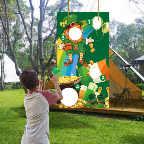 Toss Game Banner Themed Banner Photo Prop Juego Ropa Verde