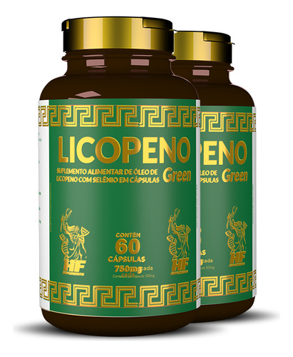 Licopeno 8mg + Selênio Antioxidante 2x 60 Cáps Hf Suplements