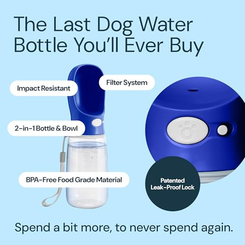 Botella De Agua Para Perros Ligera Y A Prueba De Fugas