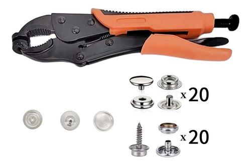 Kit De Alicates Ajustables Snap Fastener Para Botones A Pres