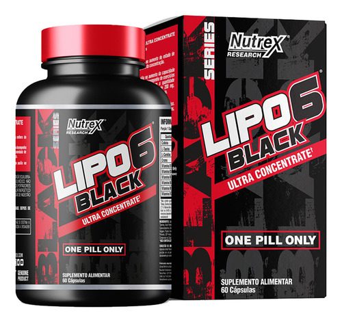 Lipo 6 Black Quemador Grasa Ultra Concentrado X 60 cápsulas Sabor Neutro