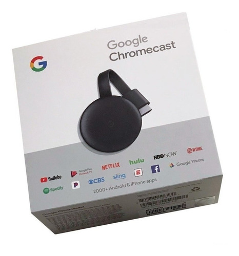 Imagen 1 de 6 de Google Chrome Cast 3 Gen Hdmi Wifi Dual Chromecast S/fuente