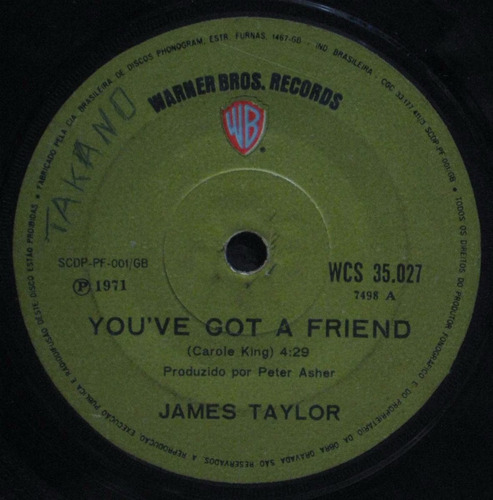 James Taylor Compacto You've Got A Friend 1971