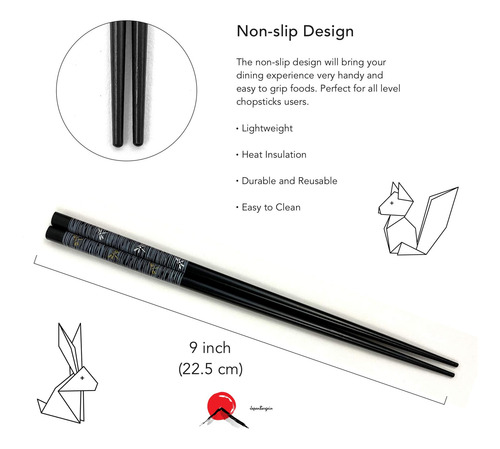 Juego De Palillos De Dragonfly Para Sushi Y Más