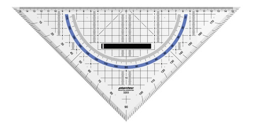 Escuadra Multiuso Plantec Con Manigueta De 325mm 45º Color Transparente